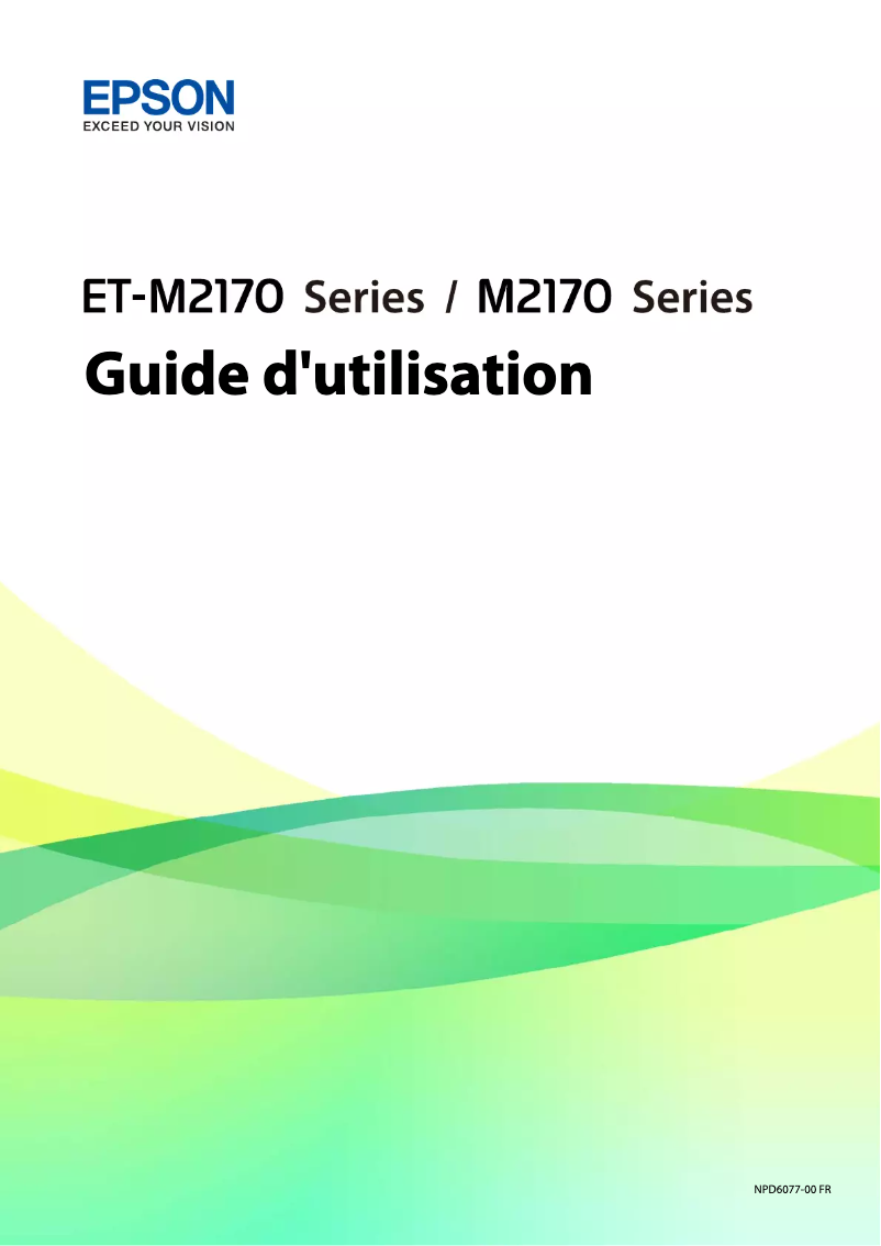 Page 1 de la notice Manuel utilisateur Epson EcoTank ET-M2170