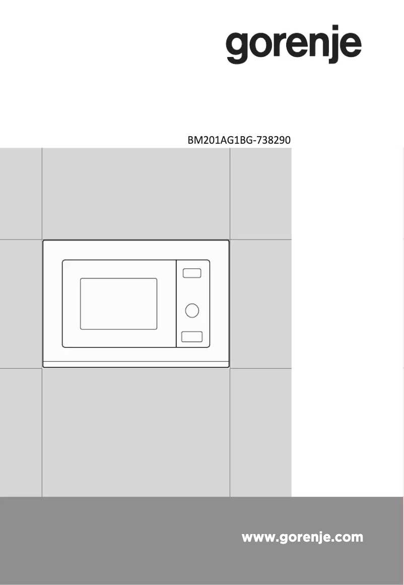Page 1 de la notice Guide d'installation Gorenje BM201AG1BG