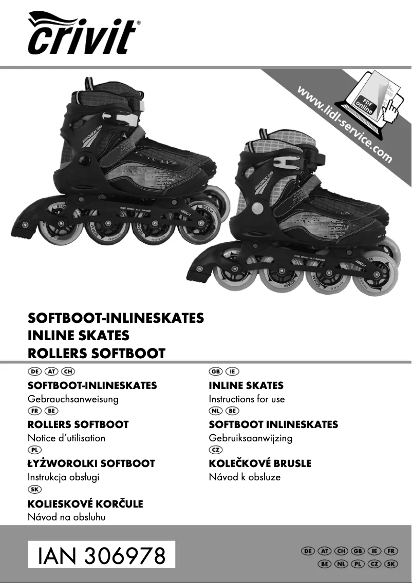 Page 1 de la notice Manuel utilisateur Crivit IAN 306978