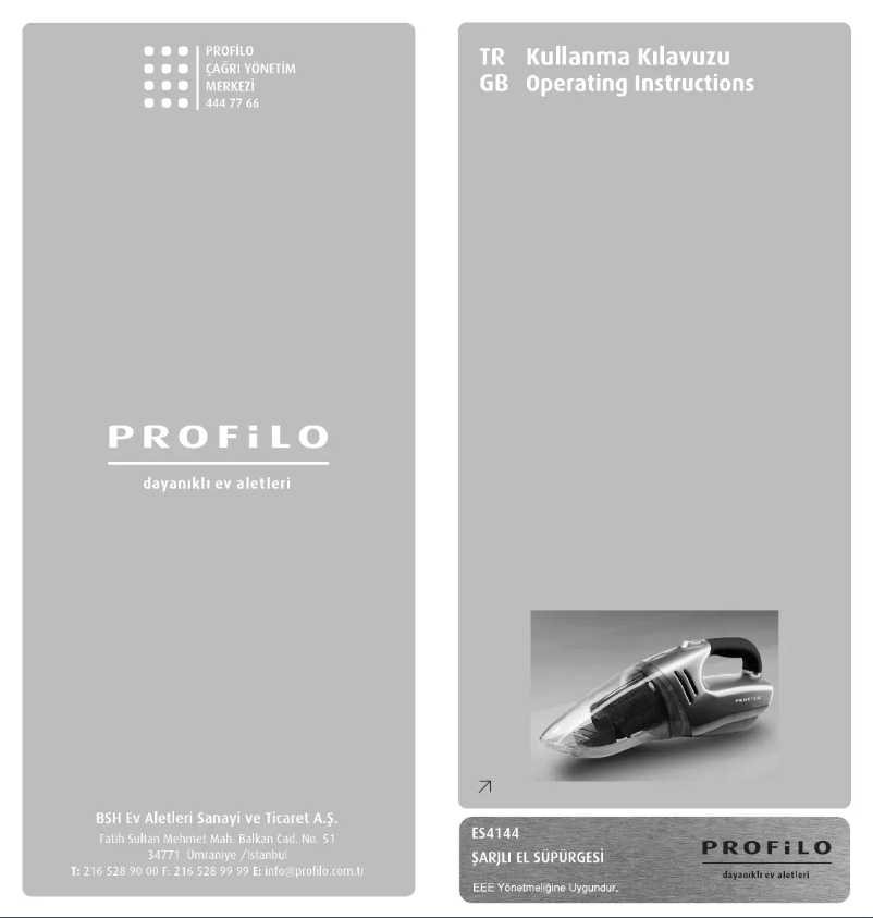 Page 1 de la notice Manuel utilisateur Profilo ES4144