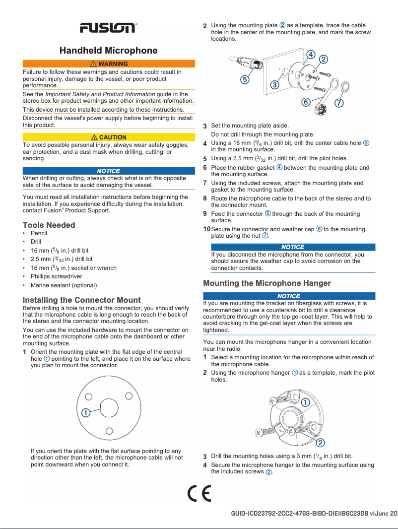 Page 1 de la notice Manuel utilisateur Fusion MS-FHM