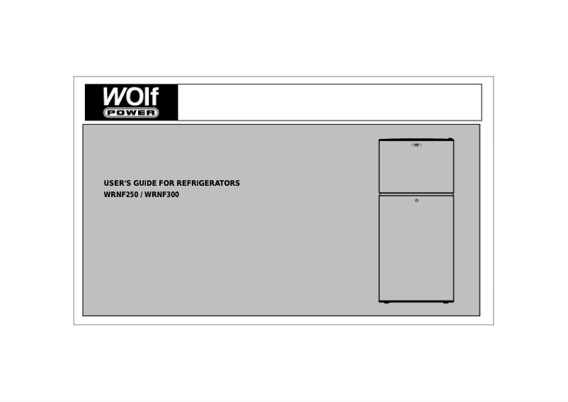 Page 1 de la notice Manuel utilisateur Wolf Power WRNF300