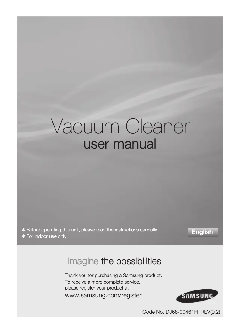 Page 1 de la notice Manuel utilisateur Samsung SC4570