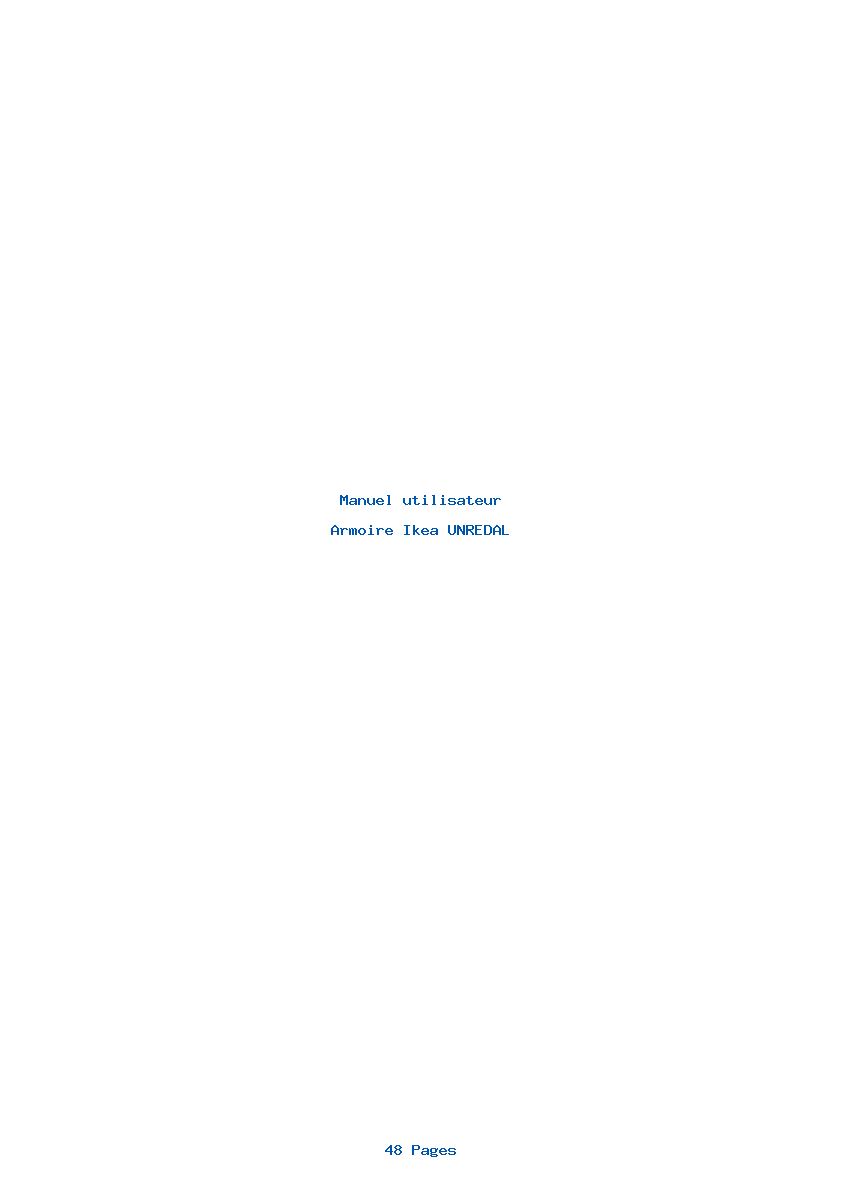 Page 1 de la notice Manuel utilisateur Ikea UNREDAL