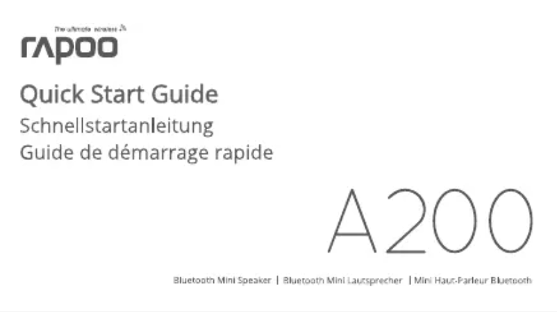 Page 1 de la notice Manuel utilisateur Rapoo A200