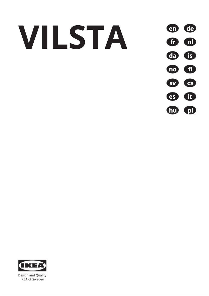 Page 1 de la notice Manuel utilisateur Ikea VILSTA 905.577.25
