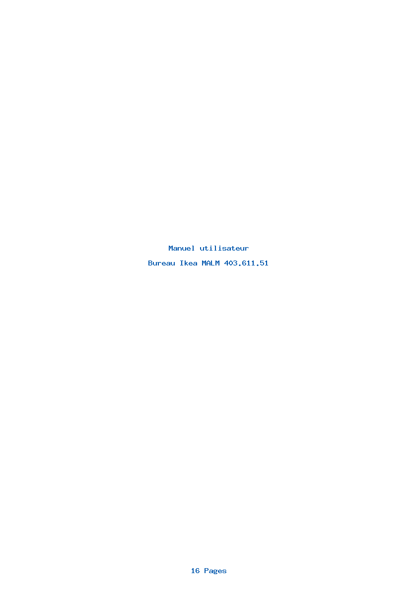 Page 1 de la notice Manuel utilisateur Ikea MALM 403.611.51