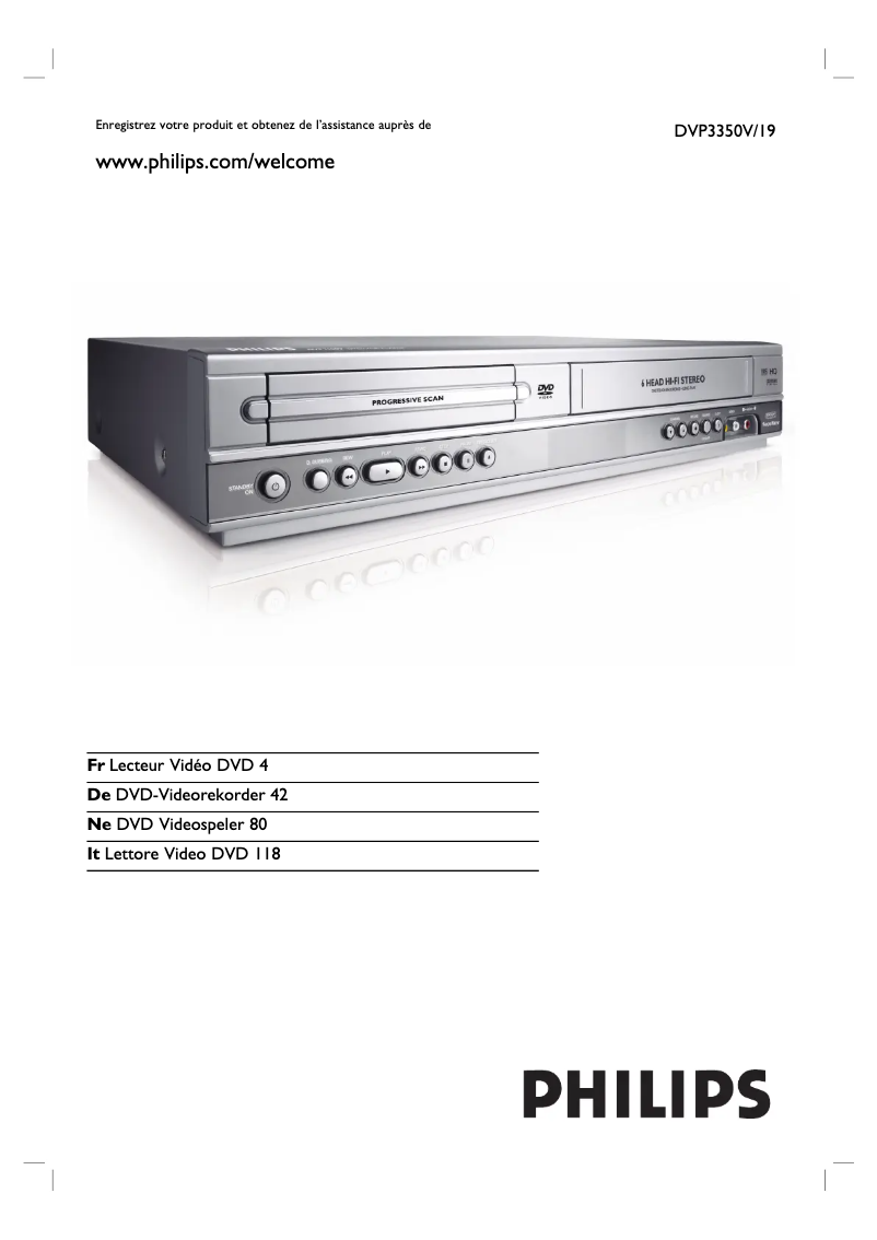 Página 1 del manual Manual de usuario Philips DVP3350V