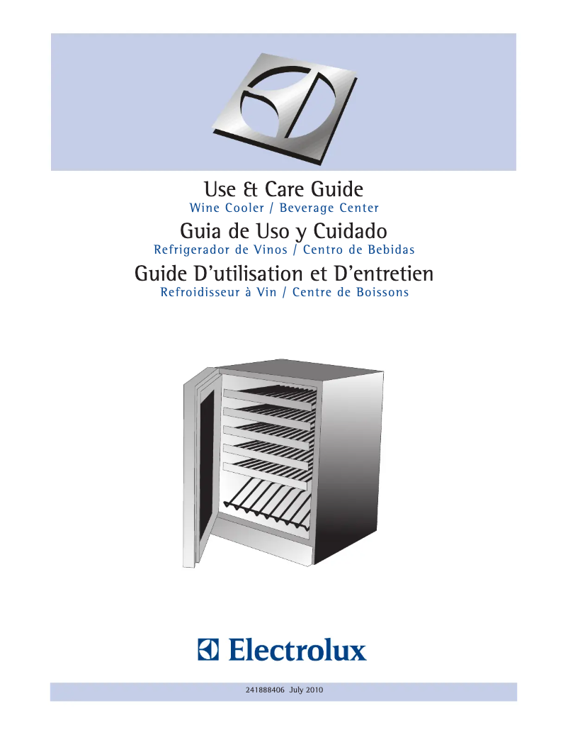 Page 1 de la notice Manuel d'utilisation et d'entretien Electrolux EI24BC65GS