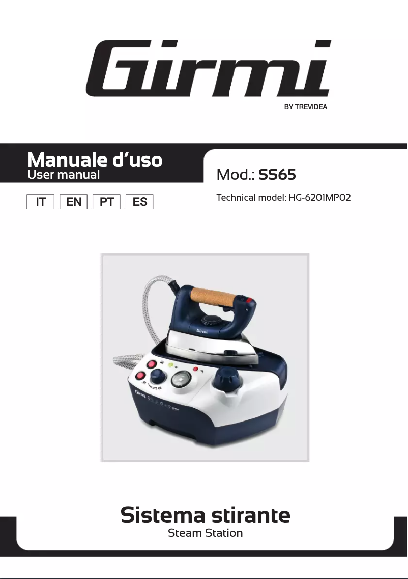 Page 1 de la notice Manuel utilisateur Girmi SS65