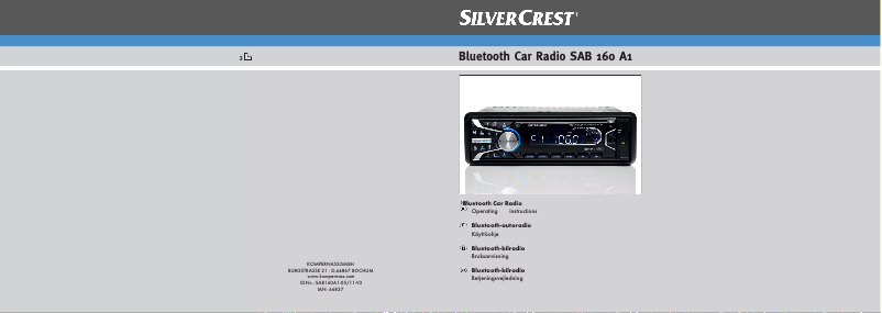 Page 1 de la notice Manuel utilisateur SilverCrest CRB-631