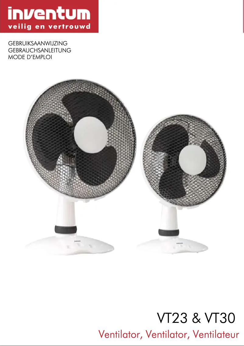 Page 1 de la notice Manuel utilisateur Inventum VT30