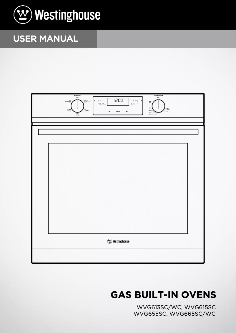 Page 1 de la notice Manuel utilisateur Westinghouse WVG615SC