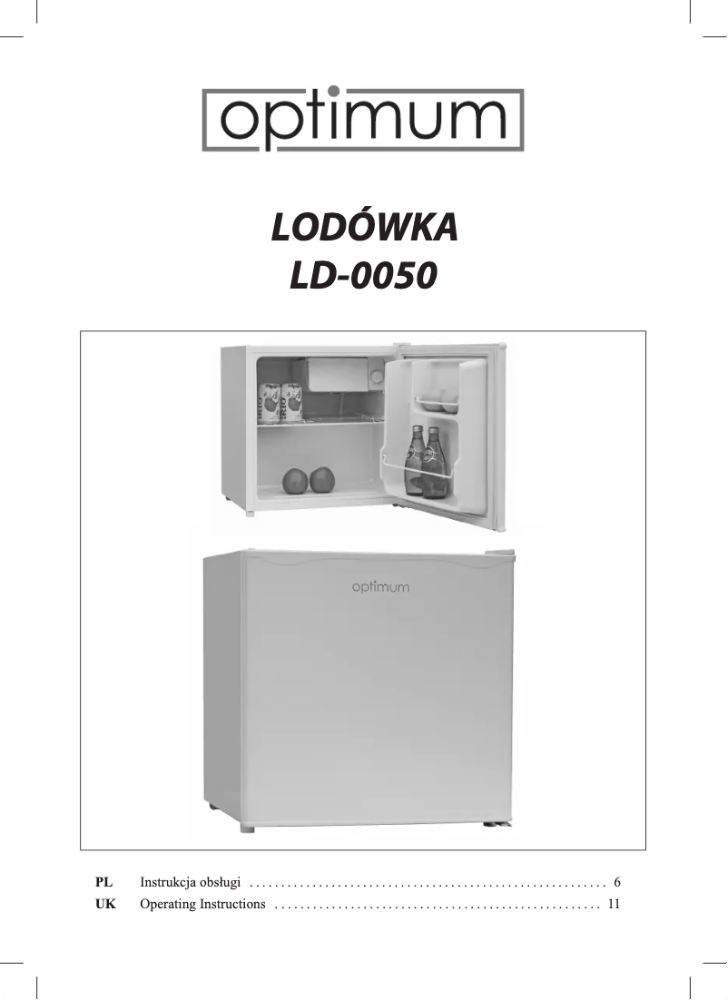 Page 1 de la notice Manuel utilisateur Optimum LD-0050