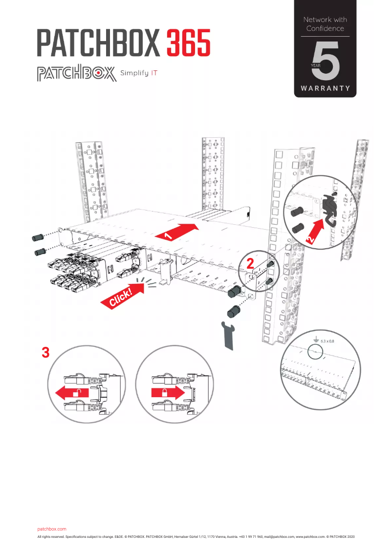 Page 1 de la notice Manuel utilisateur PATCHBOX C60STPXC6XXX1V
