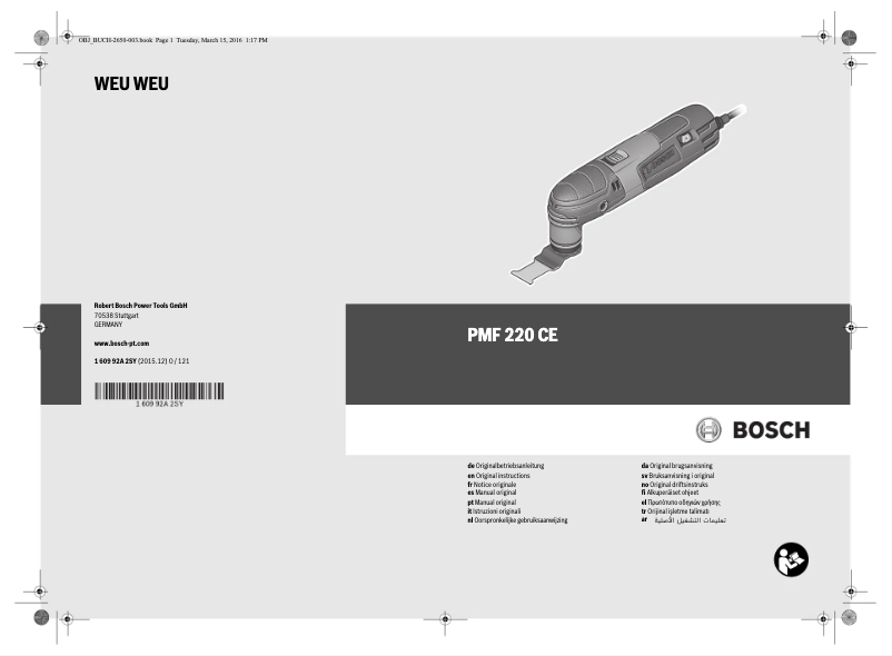 Page 1 of the manual User Manual Bosch PMF 250 CE