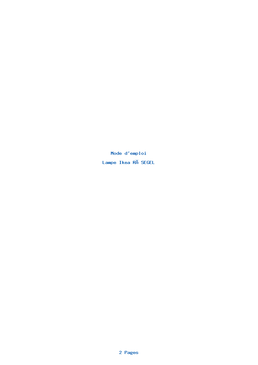 Page 1 de la notice Mode d'emploi Ikea RÅSEGEL