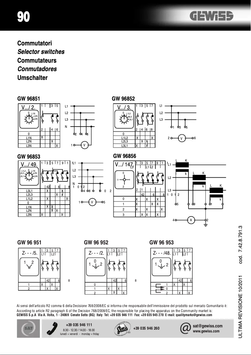 Page 1 de la notice Manuel utilisateur Gewiss GW96851