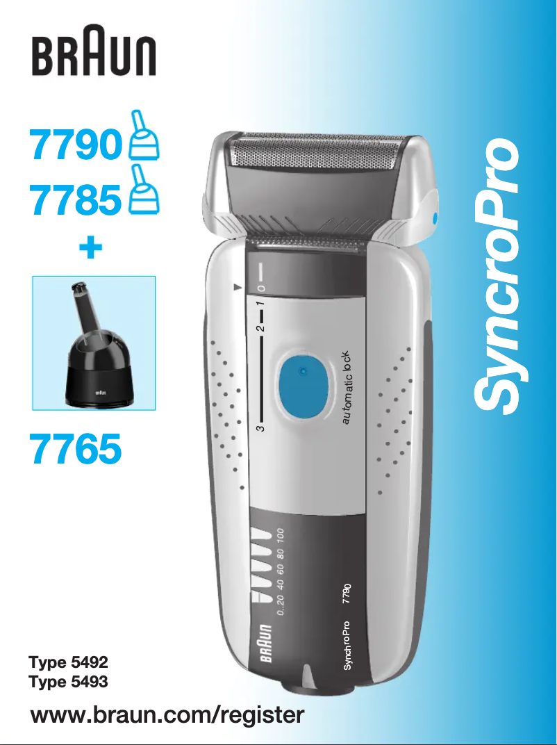 Page 1 de la notice Manuel utilisateur Braun SyncroPro 7765