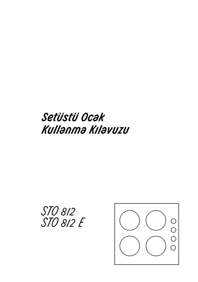 Página 1 del manual Manual de usuario Arçelik STO 812