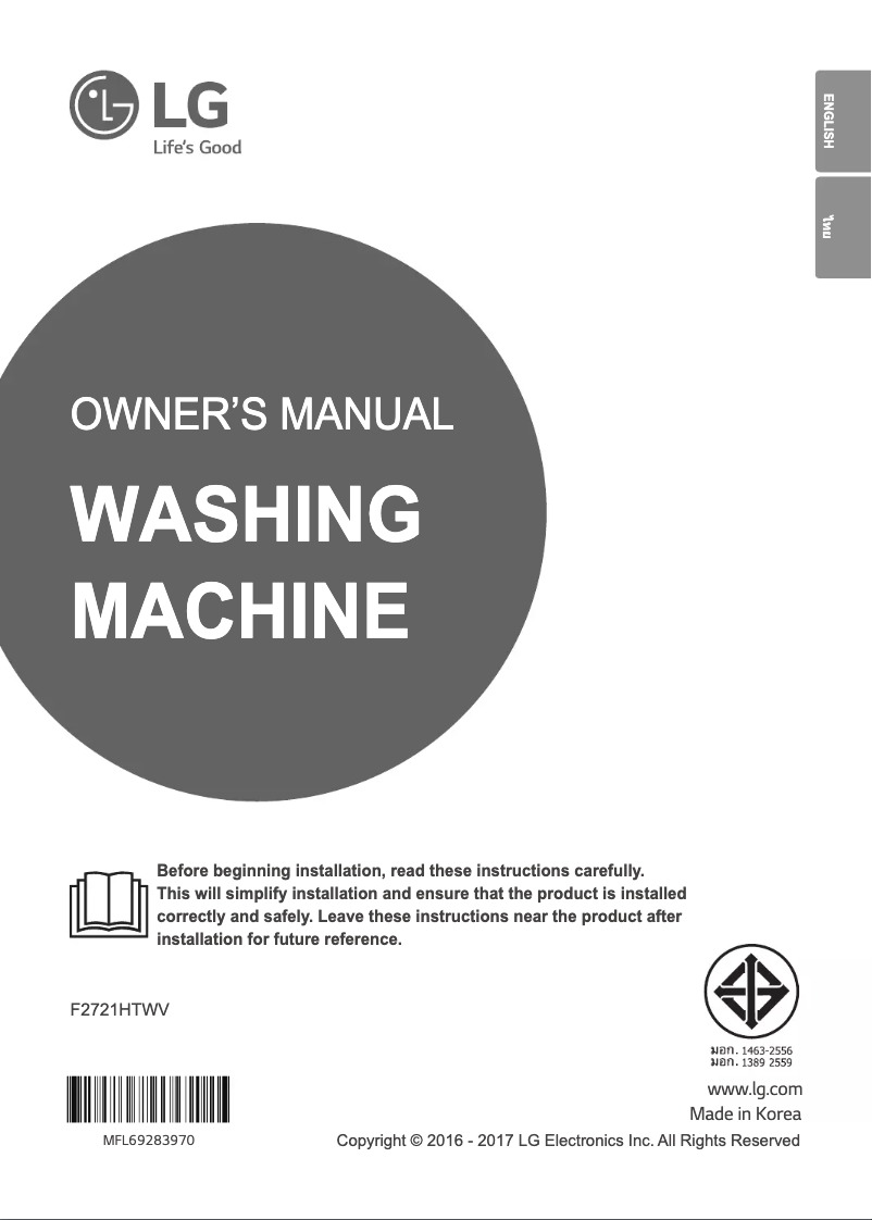 Página 1 del manual Manual de usuario LG F2721HTWV