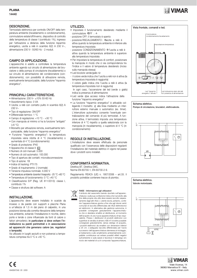 Página 1 del manual Manual de usuario Vimar 14440