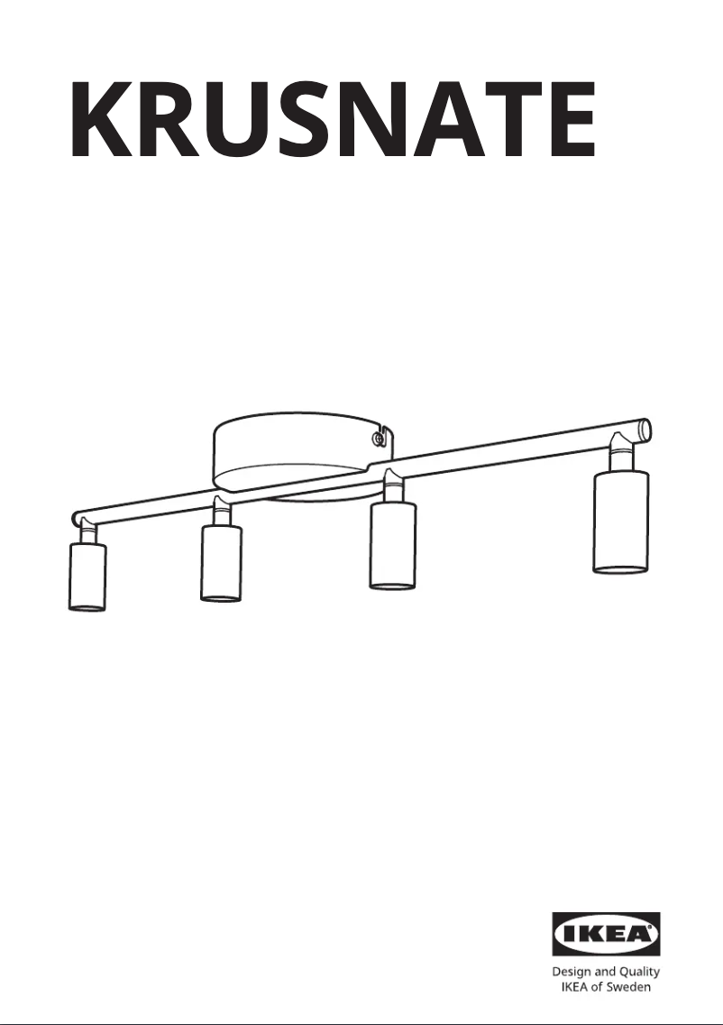 Page 1 de la notice Manuel utilisateur Ikea KRUSNATE 305.641.92