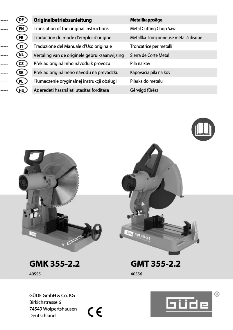 Page 1 de la notice Manuel utilisateur Güde GMK 355-2.2