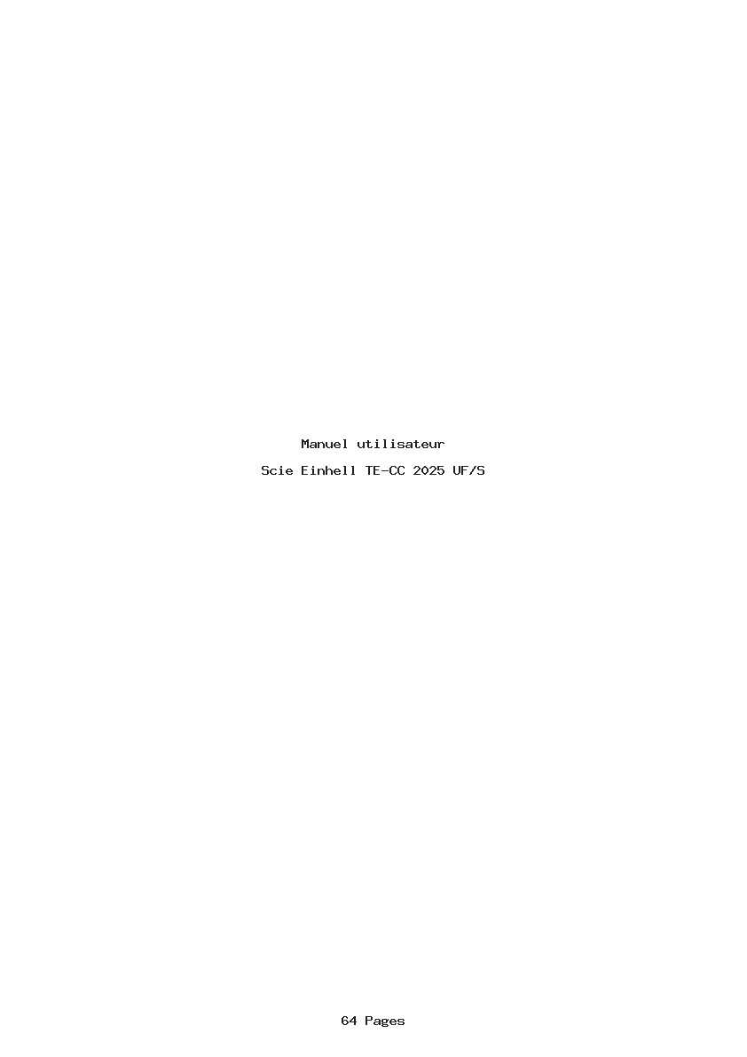 Page 1 de la notice Manuel utilisateur Einhell TE-CC 2025 UF/S
