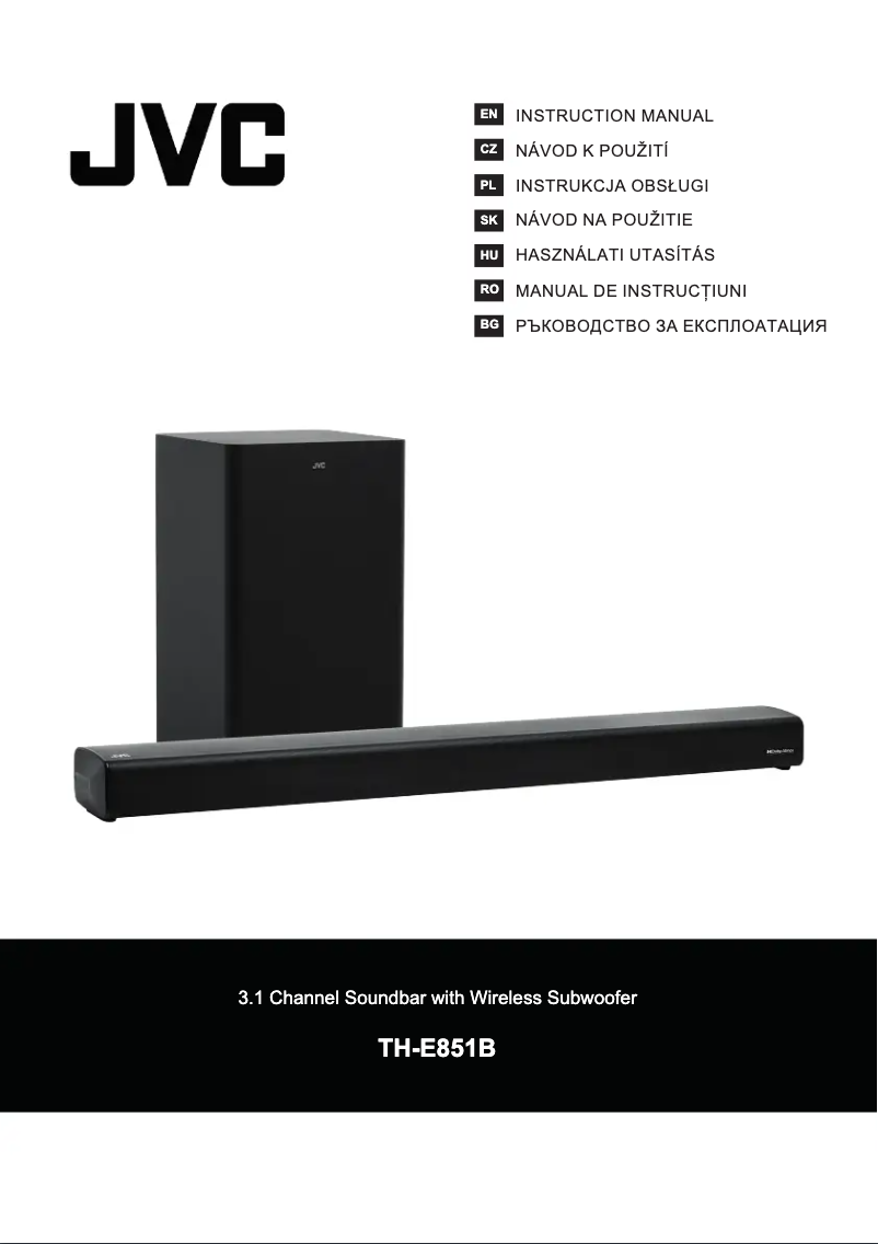 Page 1 of the manual User Manual JVC TH-E851B