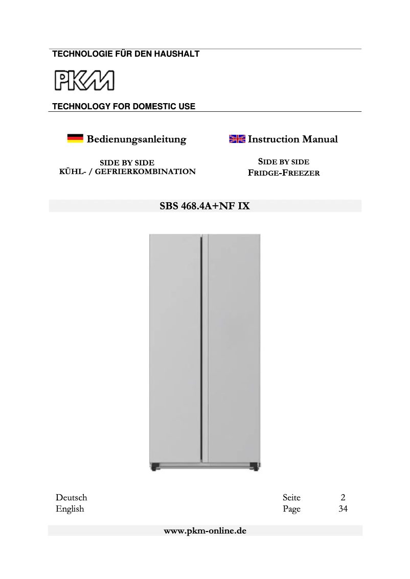 Página 1 del manual Manual de usuario PKM SBS468.4A+NF IX