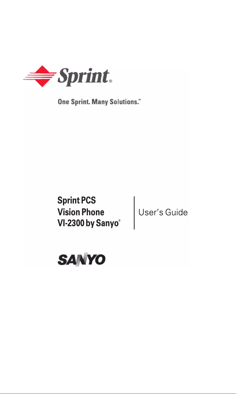 Page 1 de la notice Manuel utilisateur Sanyo VI-2300
