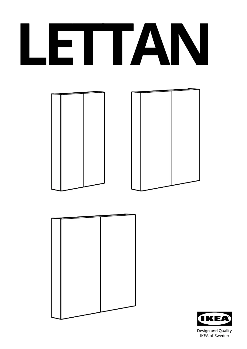 Page 1 de la notice Manuel utilisateur Ikea LETTAN 905.355.02