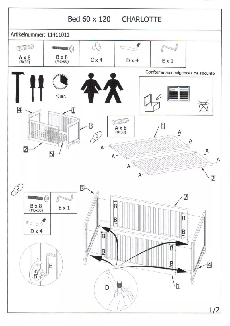 Page 1 de la notice Manuel utilisateur Bopita Charlotte