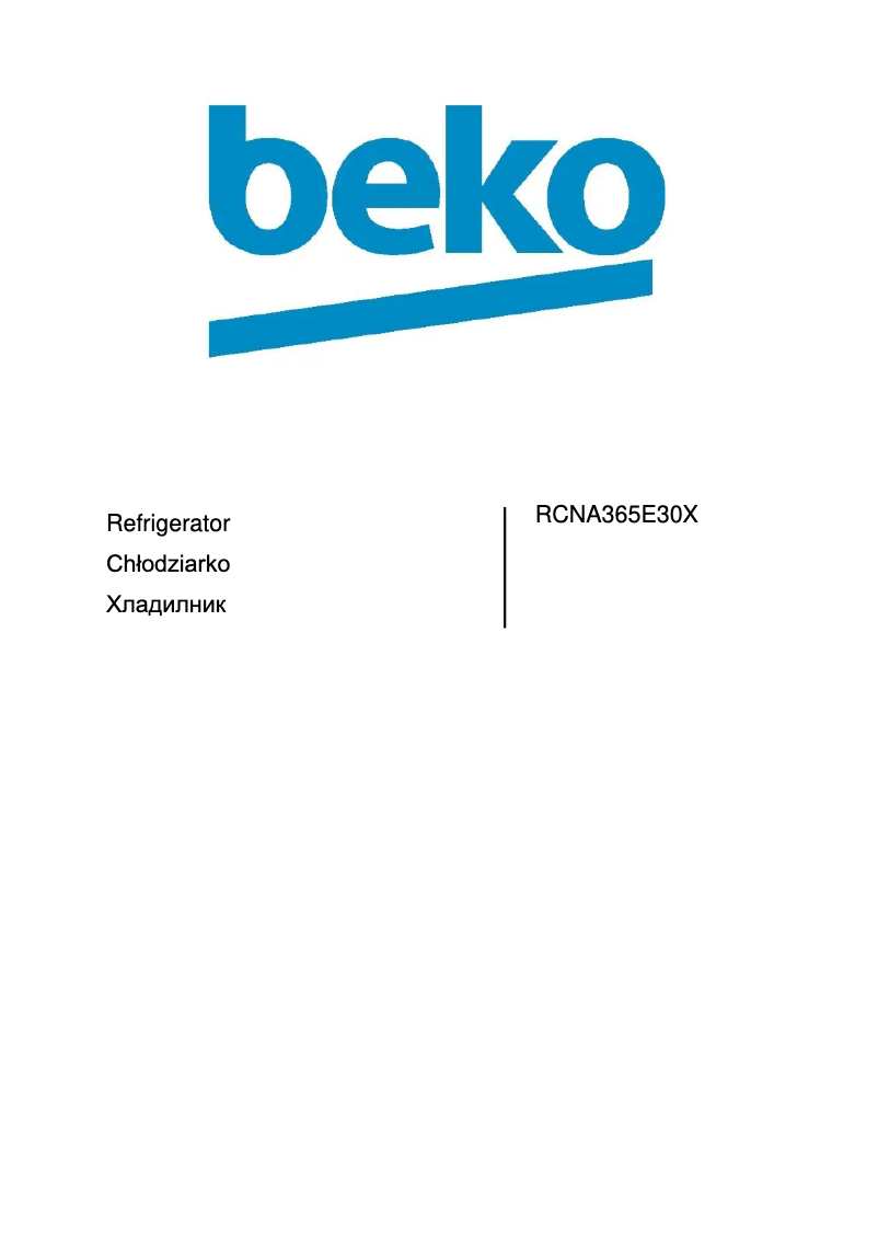 Page 1 de la notice Manuel utilisateur Beko RCNA365E30X