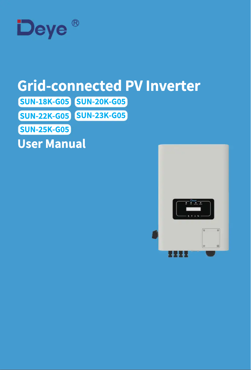 Page 1 de la notice Manuel utilisateur Deye SUN-23K-G05