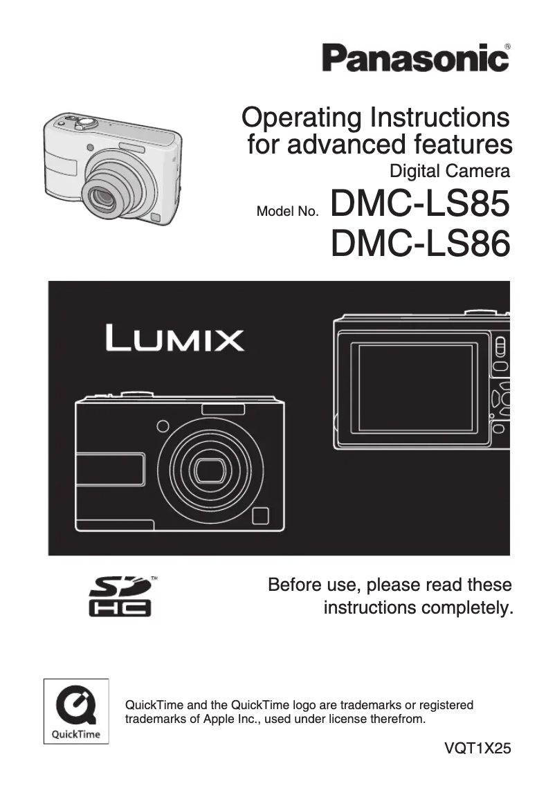 Page 1 of the manual User Manual Panasonic Lumix DMC-LS85
