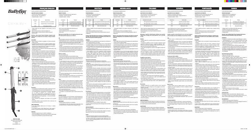 Page 1 de la notice Manuel utilisateur BaByliss C432E