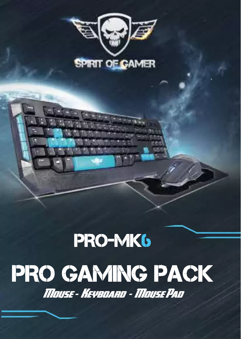 Page 1 de la notice Manuel utilisateur Spirit of Gamer PRO-MK6