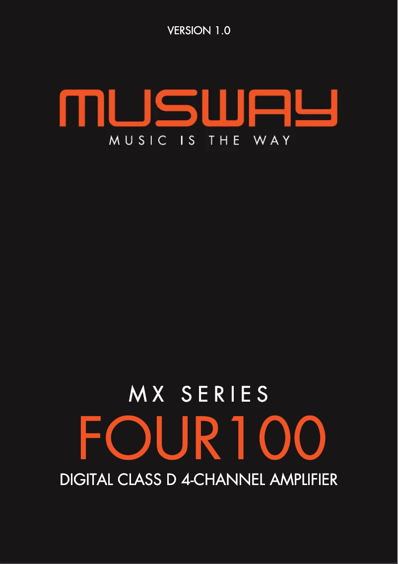 Page 1 de la notice Manuel utilisateur Musway FOUR100