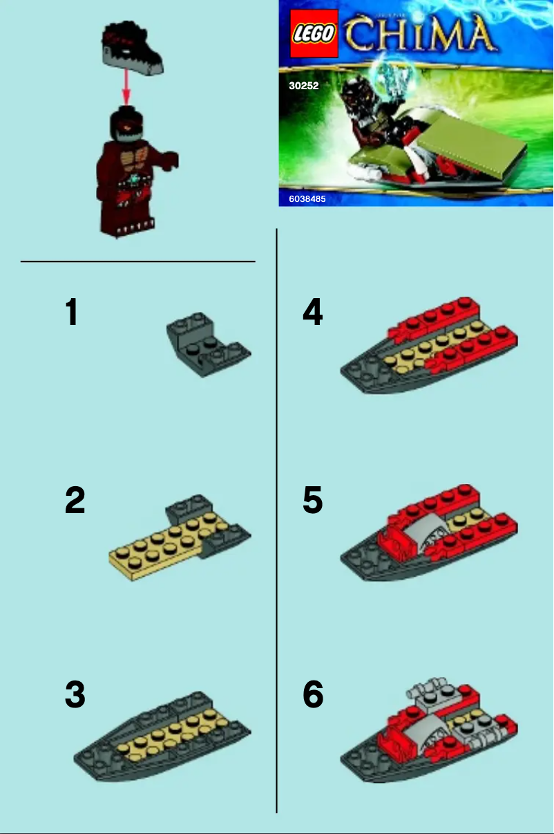 Page 1 de la notice Manuel utilisateur Lego Crug.s Swamp Jet