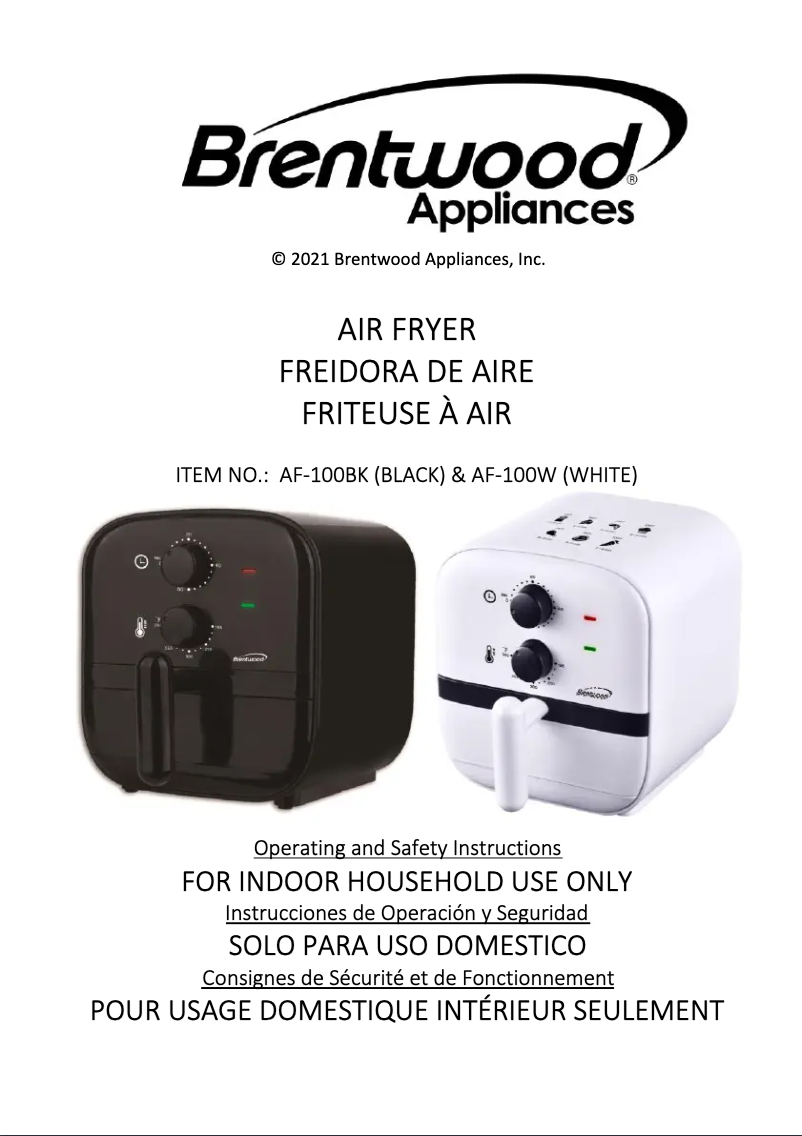 Page 1 de la notice Manuel utilisateur Brentwood AF-100W