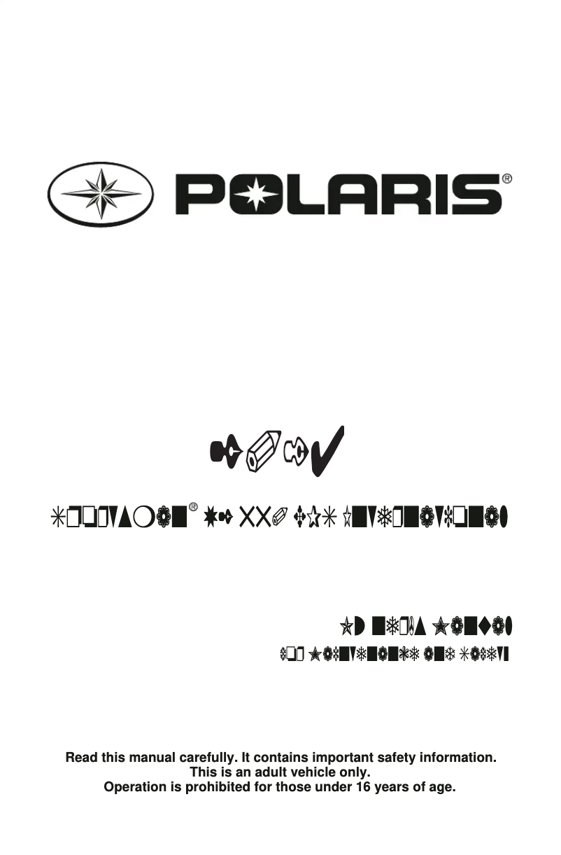 Page 1 of the manual User Manual Polaris Sportsman X2 550 EPS INTL (2014)