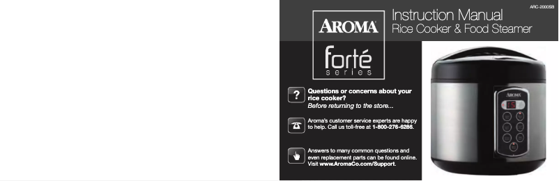 Page 1 de la notice Manuel utilisateur Aroma Sensor Logic ARC-2000SB