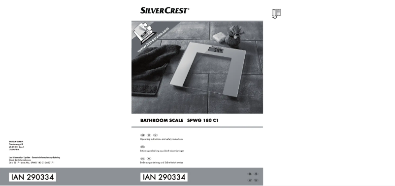 Page 1 de la notice Manuel utilisateur SilverCrest SPWG 180 C1