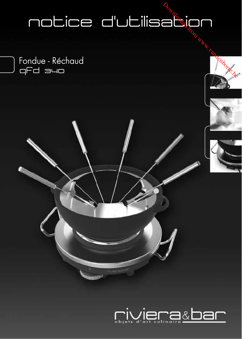 Page 1 de la notice Manuel utilisateur Riviera & Bar QFD340