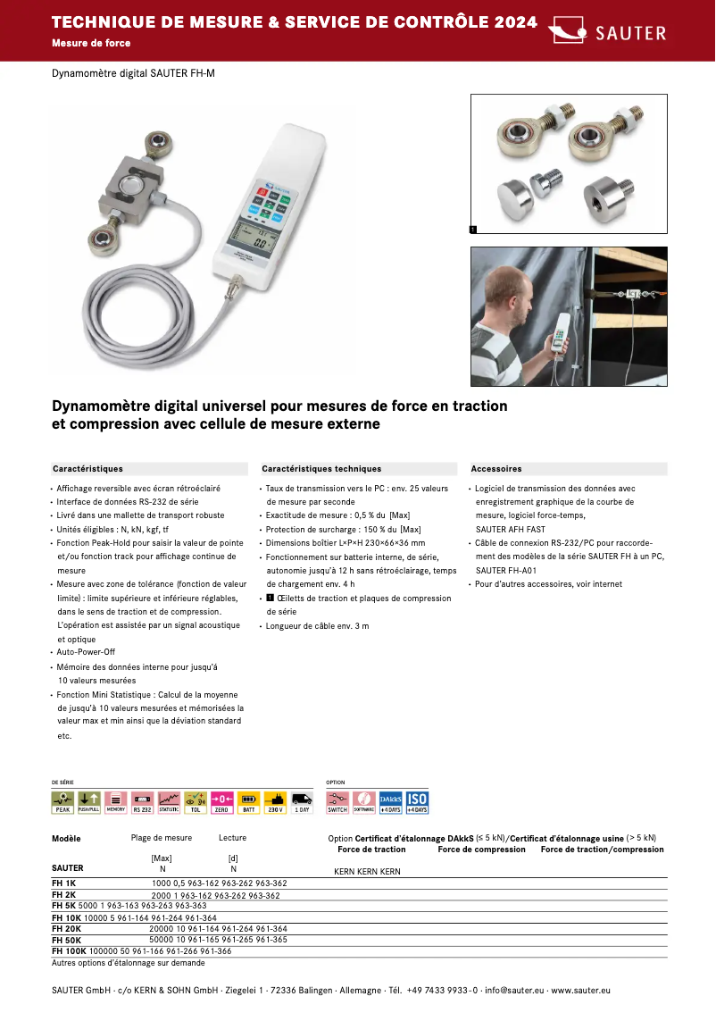 Page 1 de la notice Brochure Kern FH 100KUK