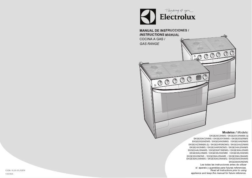 Página 1 del manual Manual de usuario Electrolux EKGE30U5NDNS