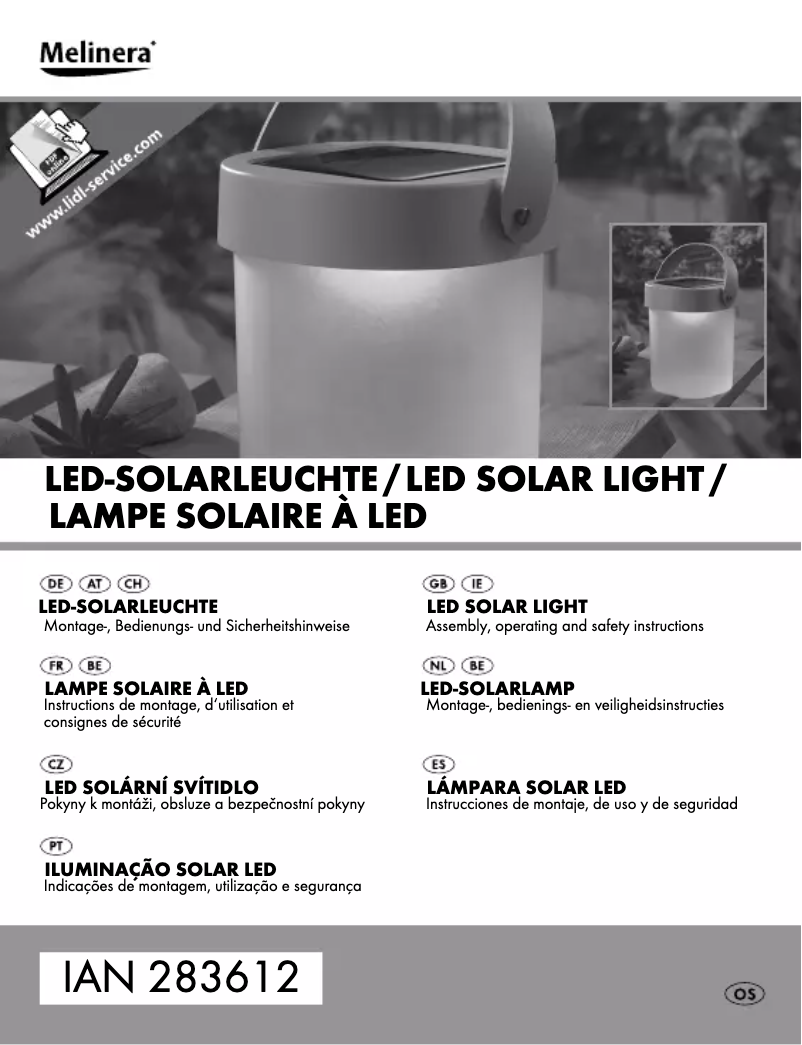 Page 1 de la notice Manuel utilisateur Melinera IAN 283612