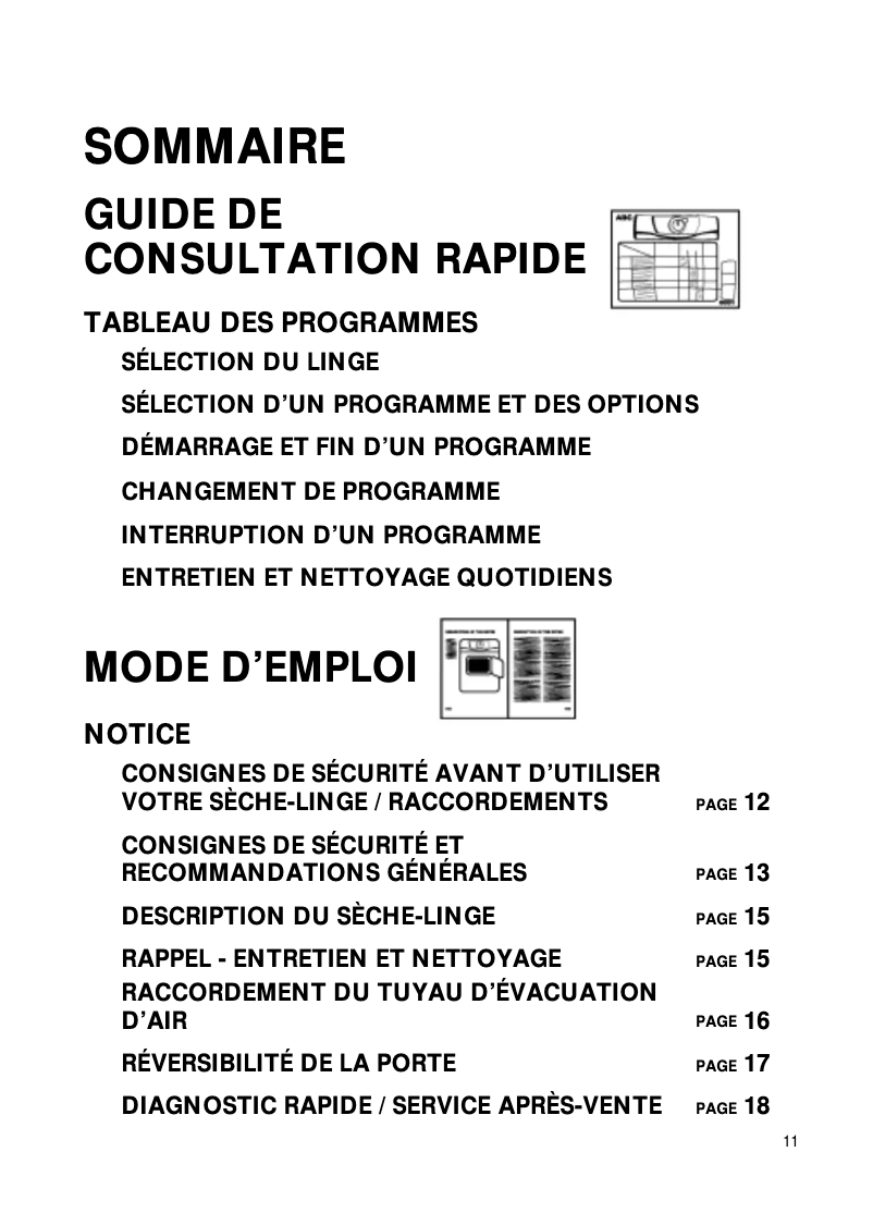 Page 1 de la notice Manuel utilisateur Whirlpool AWZ 770